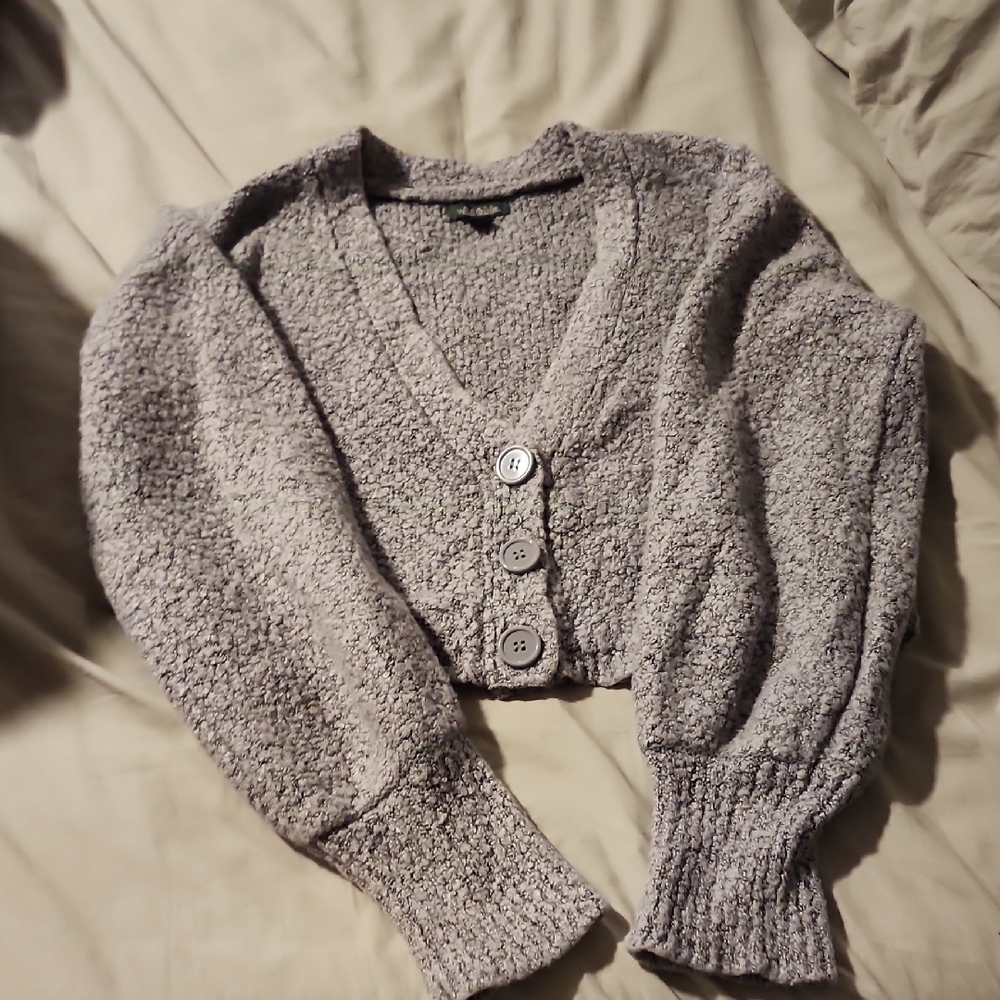 Wild Fable Textured Gray Cardigan